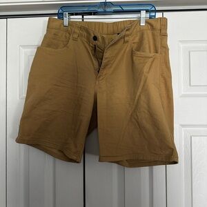 Carhartt Tan Flat Front Shorts Classic Design